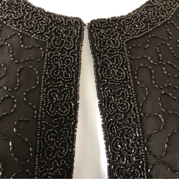 Lovely Black-beaded Jacket Size X-LARGE JMD New York - Picture 2 of 8